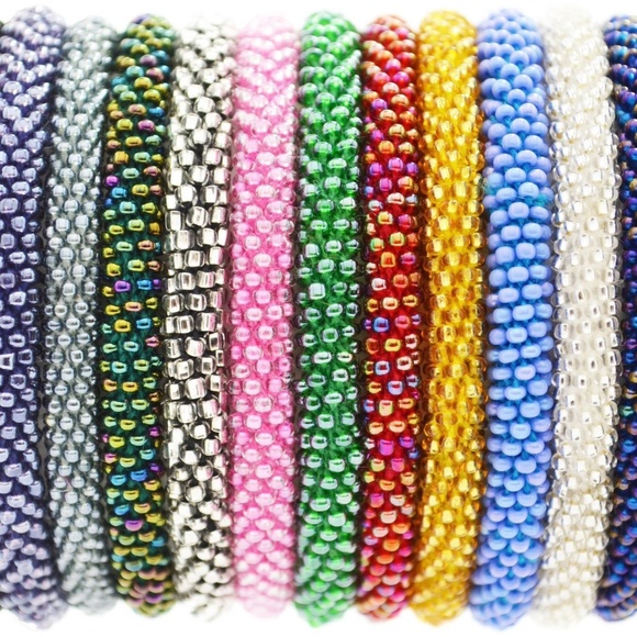 Glass Hand Beaded Bracelet | multi - Picture 2 of 5